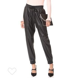 Rebecca Taylor Vegan Leather Track Pant